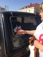 В р.п.Романовка прошла акция "Георгиевская лента"