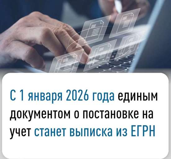 С 2026 года выписка из ЕГРН заменит свидетельство о постановке на учет
