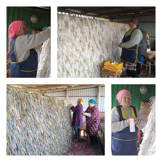 Романовские получатели социальных услуг занимаются плетением маскировочных сетей