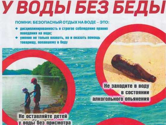Памятка о безопасности на водоёмах в летний период